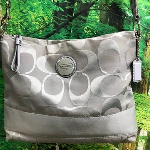 Coach crossbody purse/bag grey/blue color.